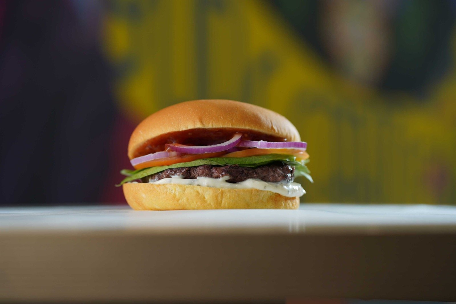 El Burgerritos signature beef burger